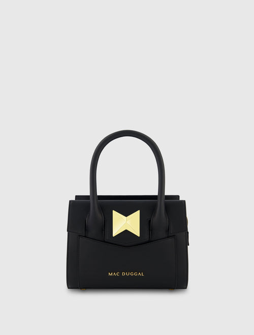 Small Leather Tote Bag With Gold Hardware