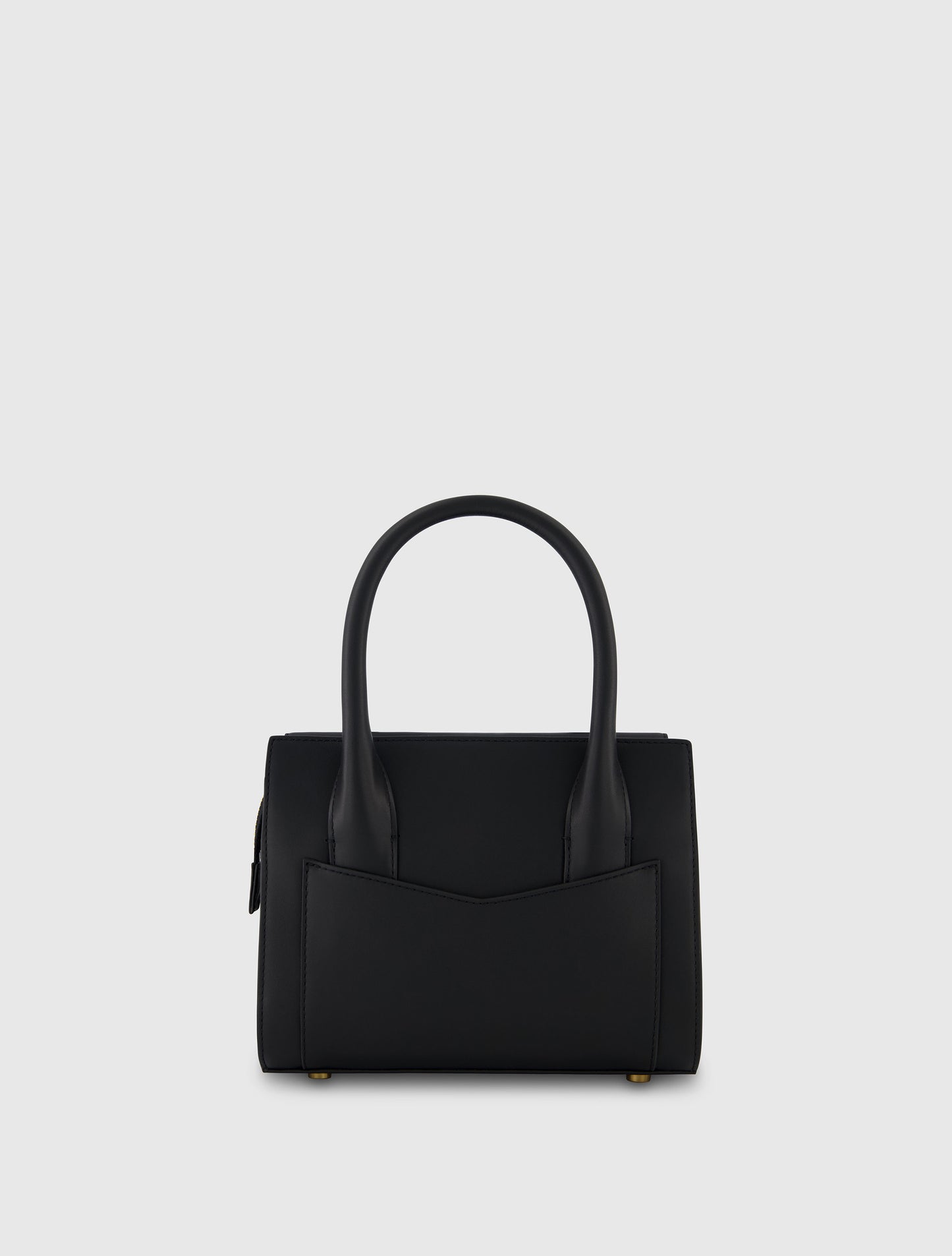 Petit sac fourre-tout en cuir avec détails dorés