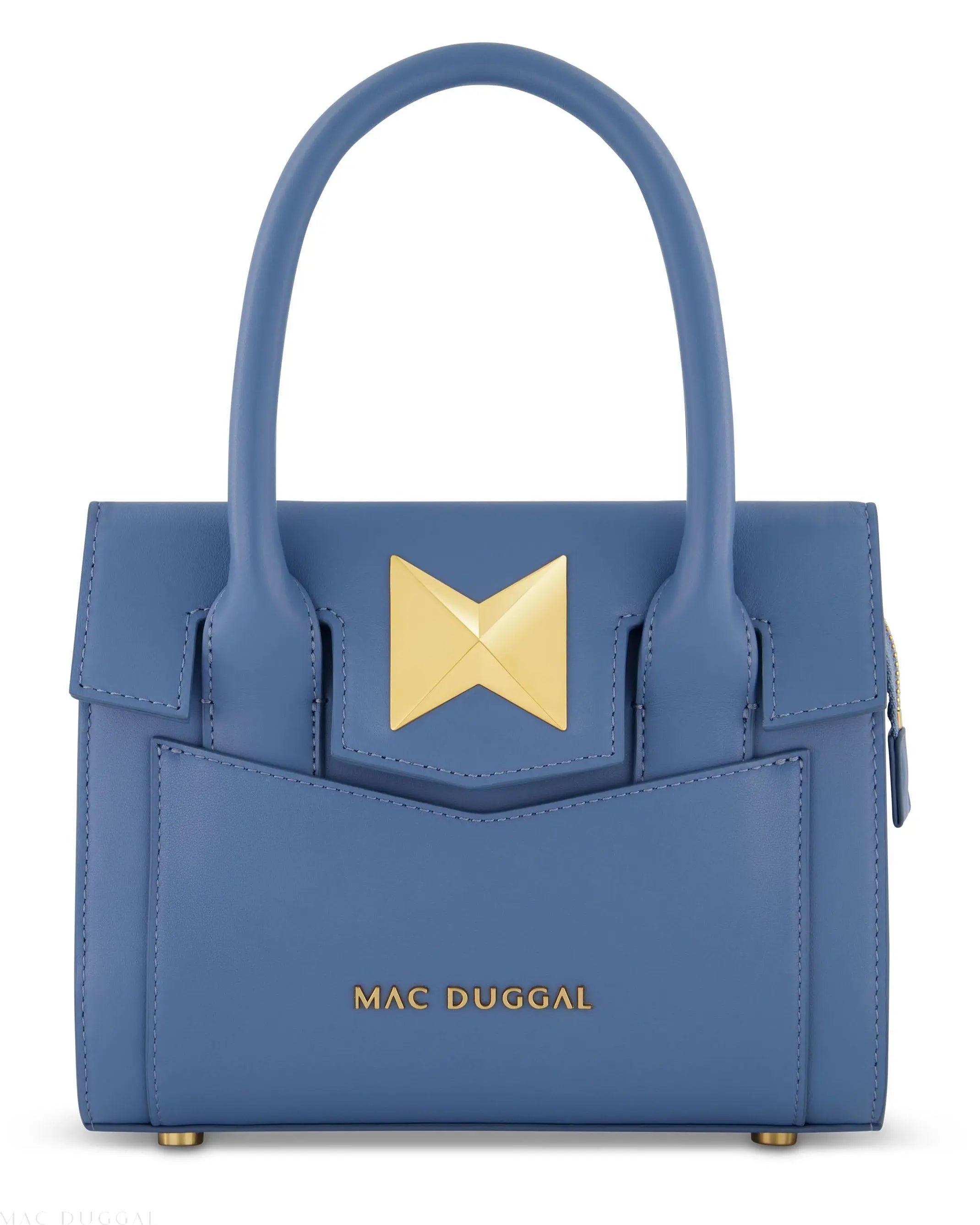 Small Leather Tote Bag With Gold Hardware - FINAL SALE - Mac Duggal