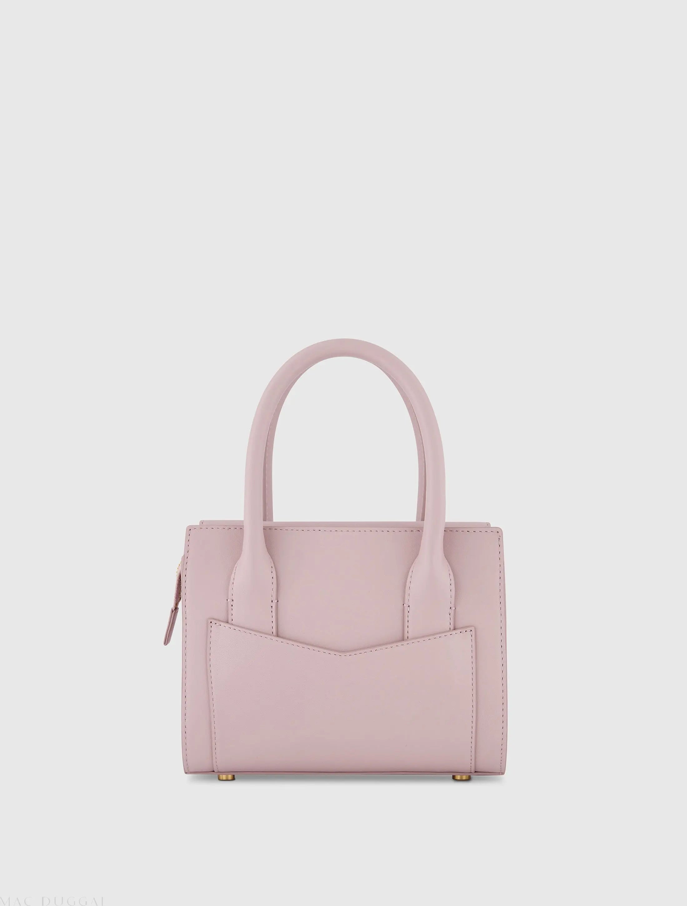 Small Leather Tote Bag With Gold Hardware - FINAL SALE - Mac Duggal