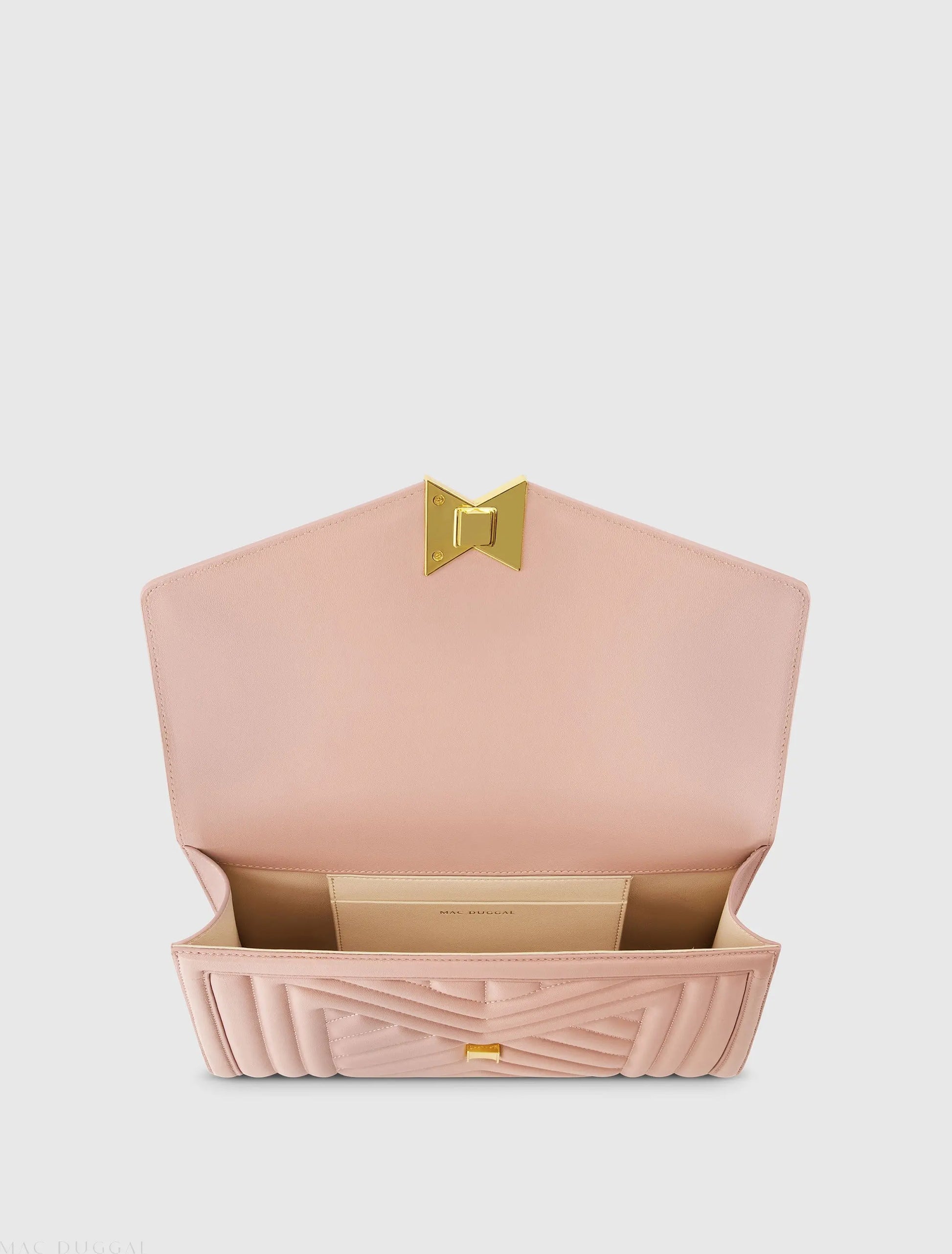 Quilted Napa Leather Handbag With Gold Hardware - Mac Duggal