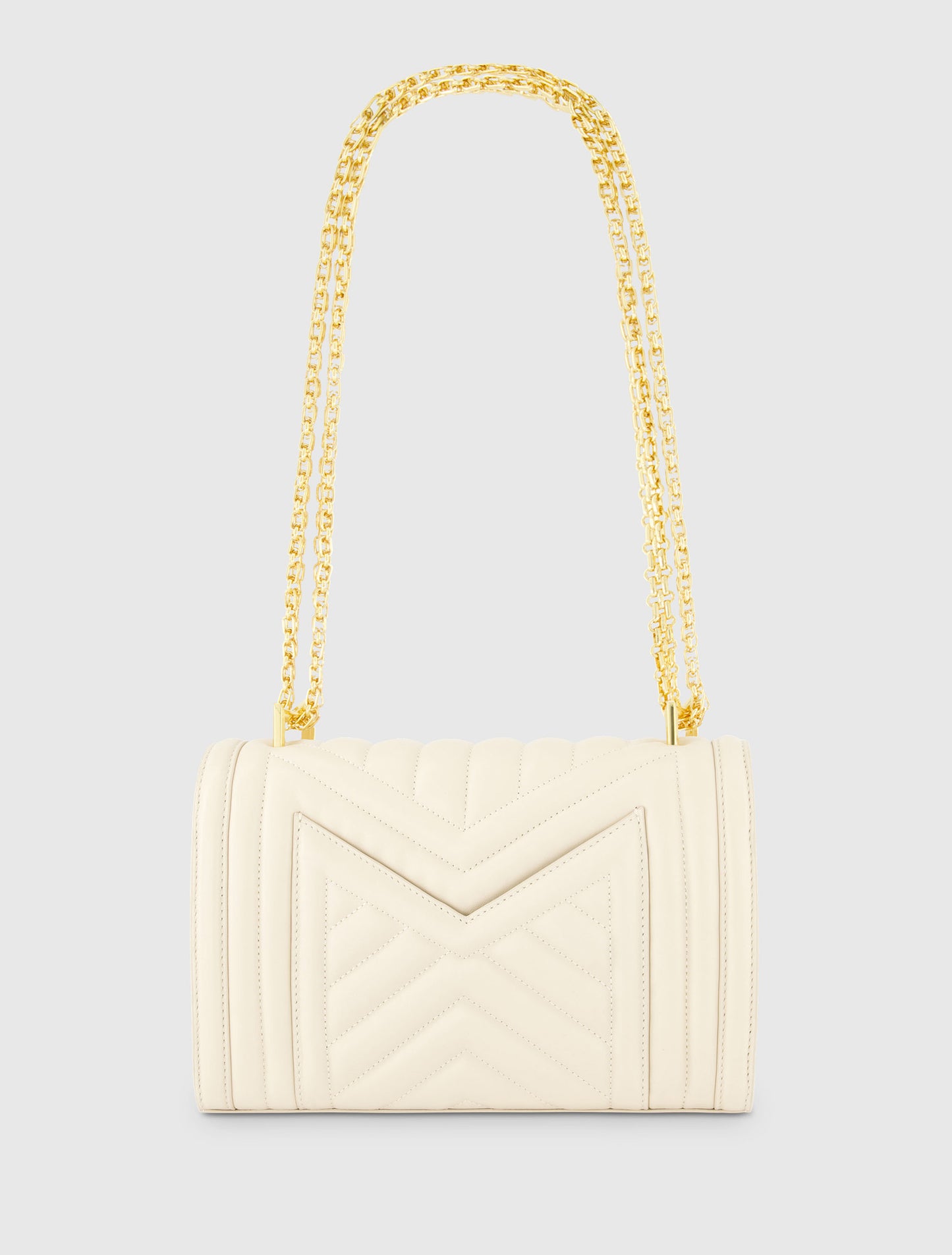 Quilted Napa Leather Handbag With Gold Chain