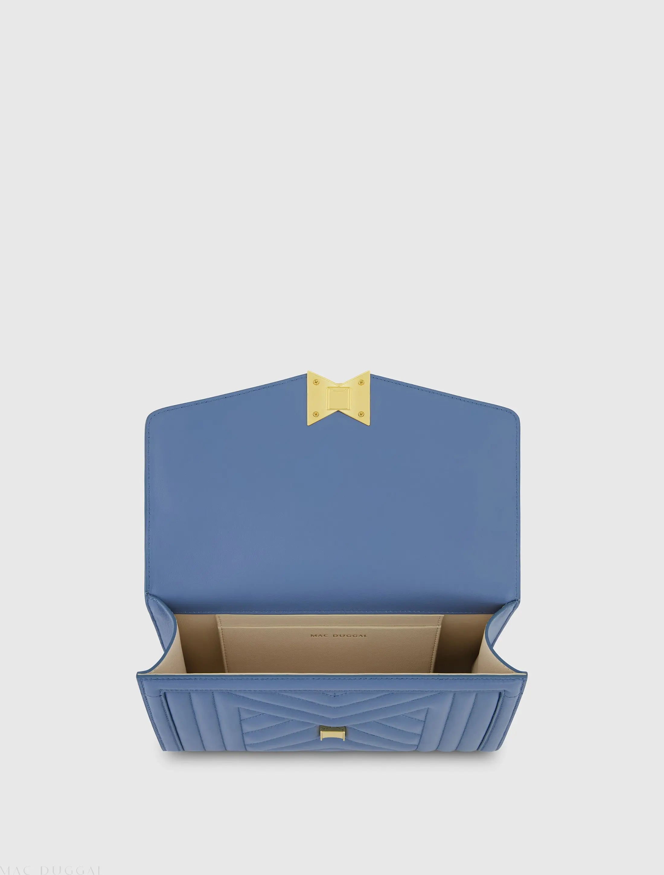 Quilted Napa Leather Handbag With Gold Chain - FINAL SALE - Mac Duggal