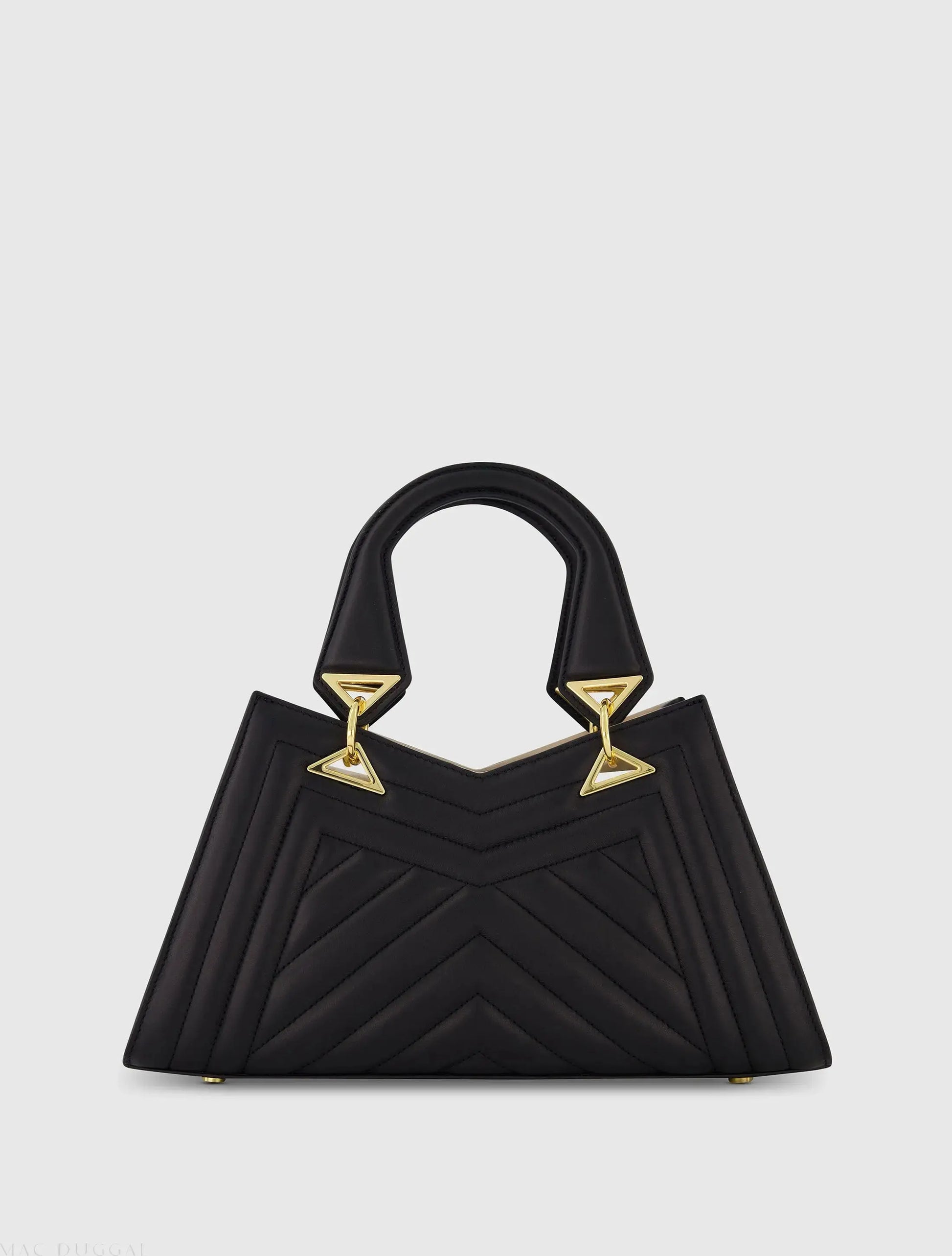 Quilted Napa Leather Angular Handbag - Mac Duggal