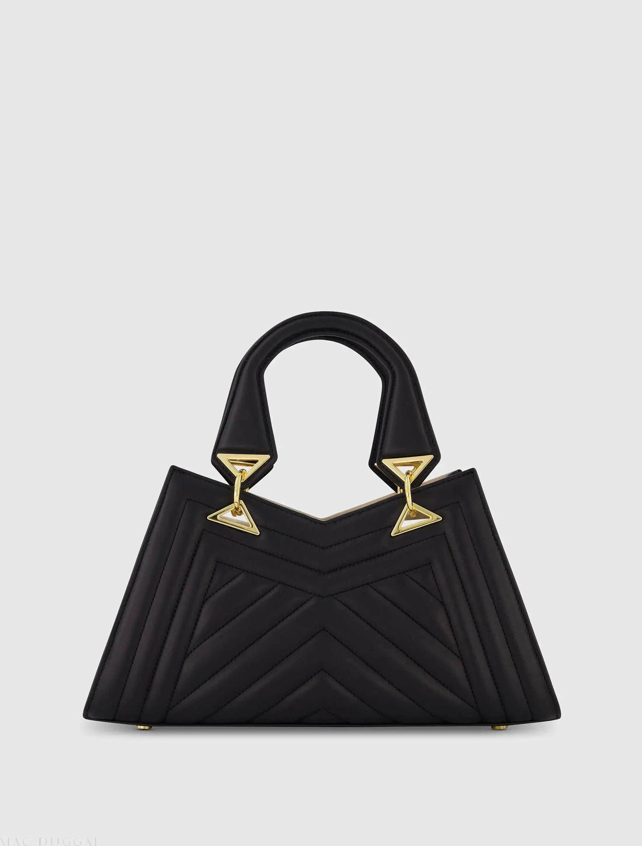 Quilted Napa Leather Angular Handbag - Mac Duggal