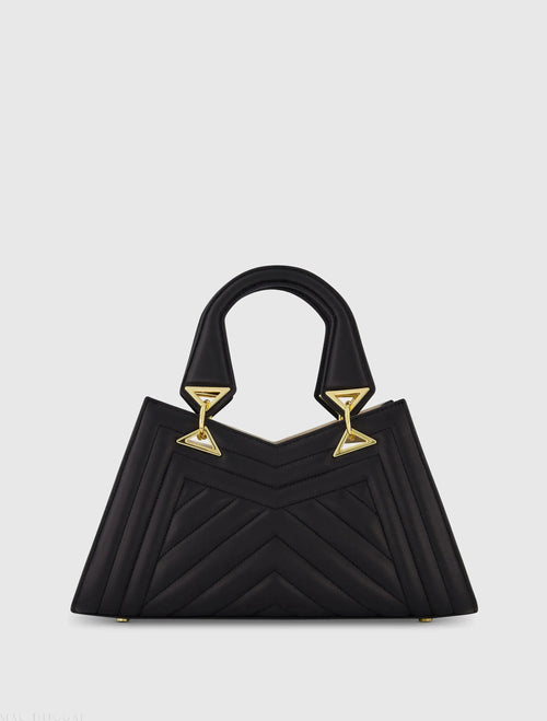 Quilted Napa Leather Angular Handbag - Mac Duggal