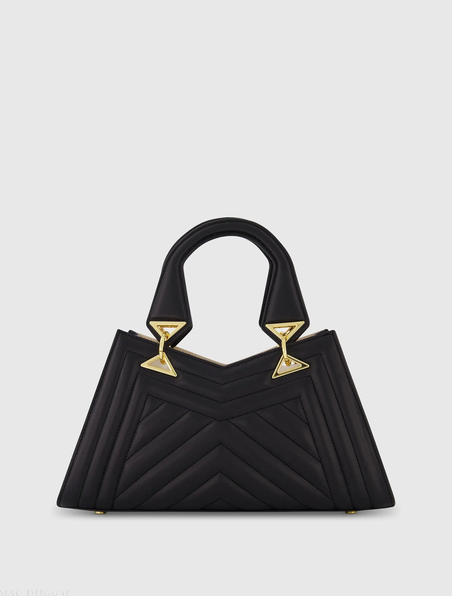 Quilted Napa Leather Angular Handbag - Mac Duggal