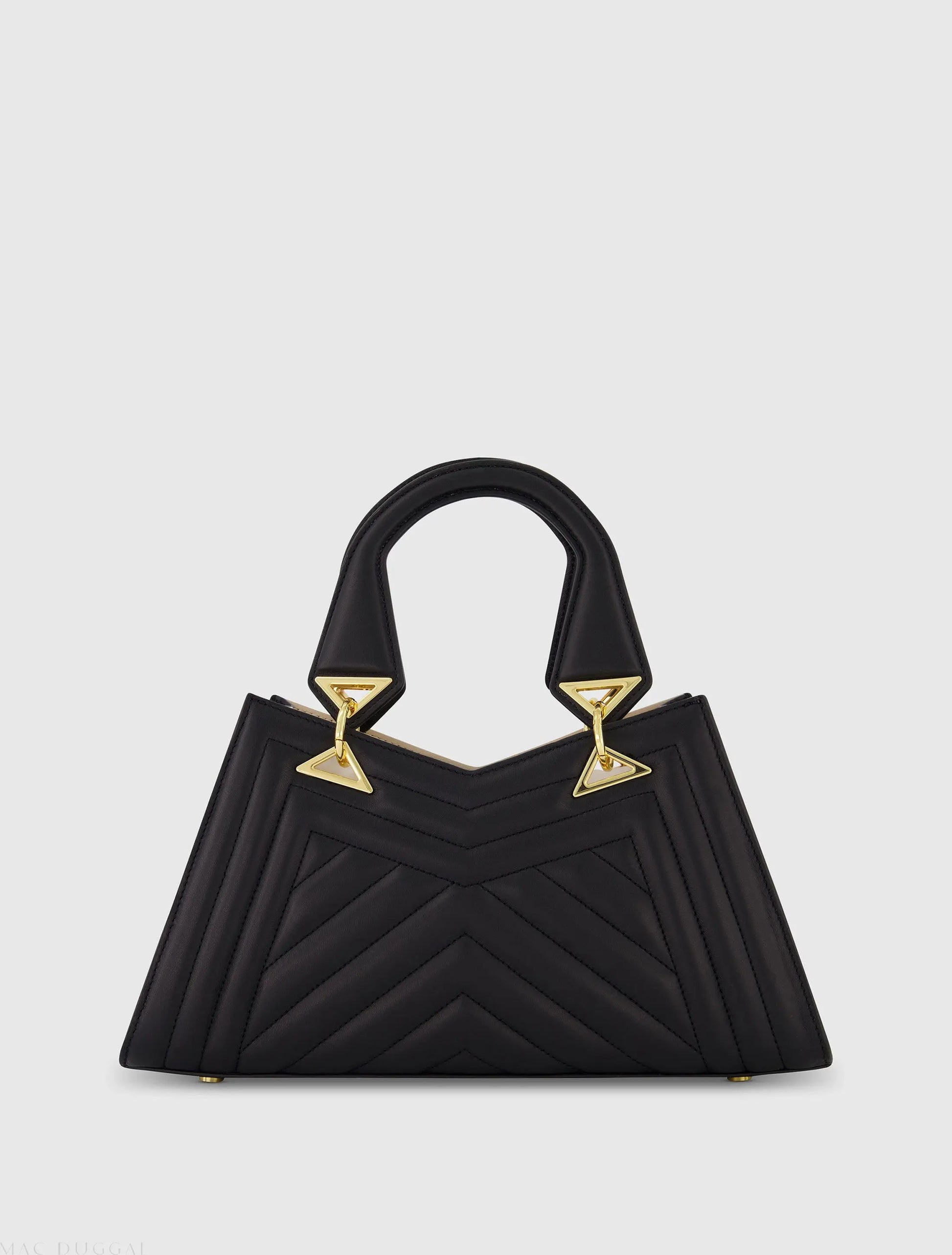 Quilted Napa Leather Angular Handbag - Mac Duggal