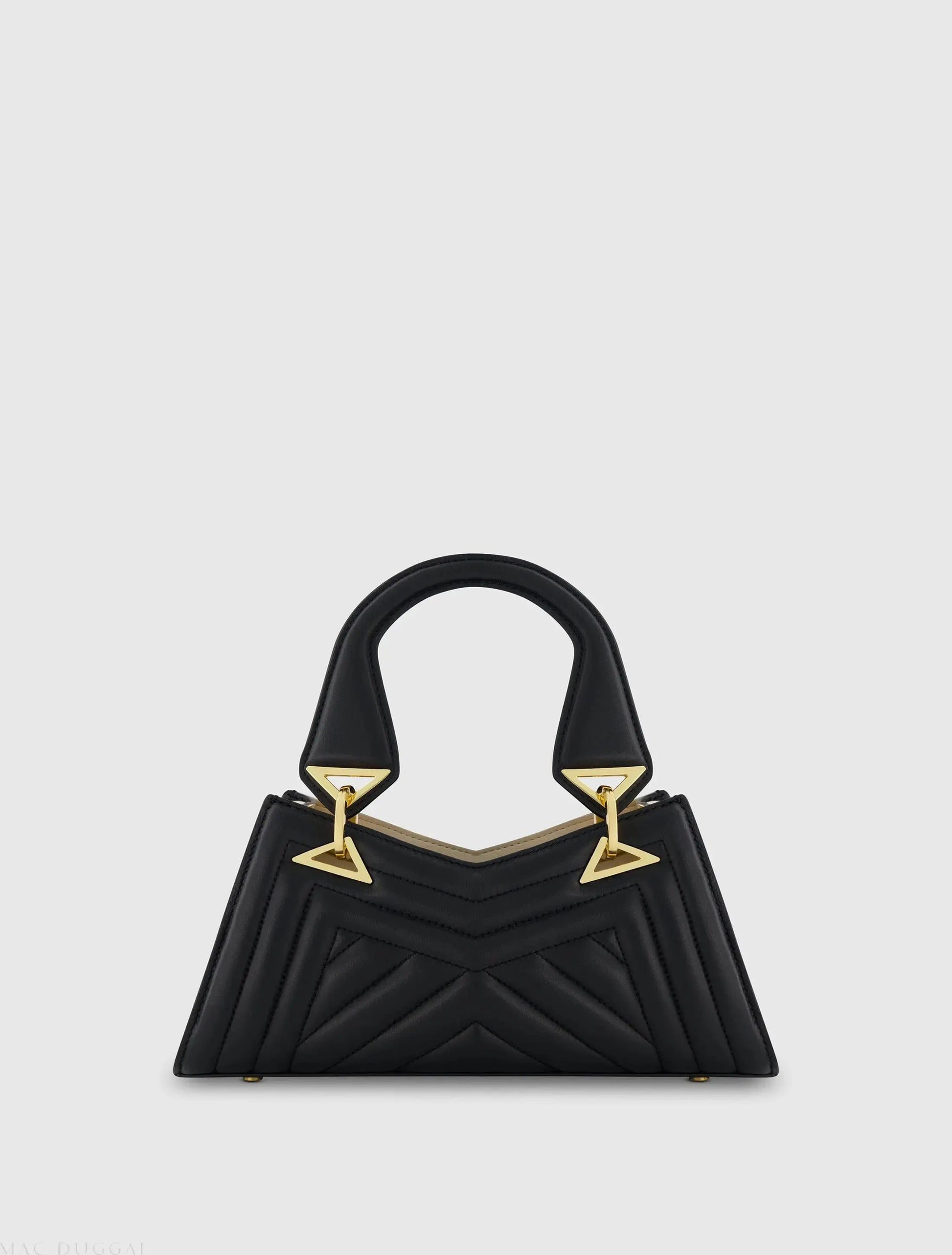 Angular Quilted Napa Leather Handbag - Mac Duggal