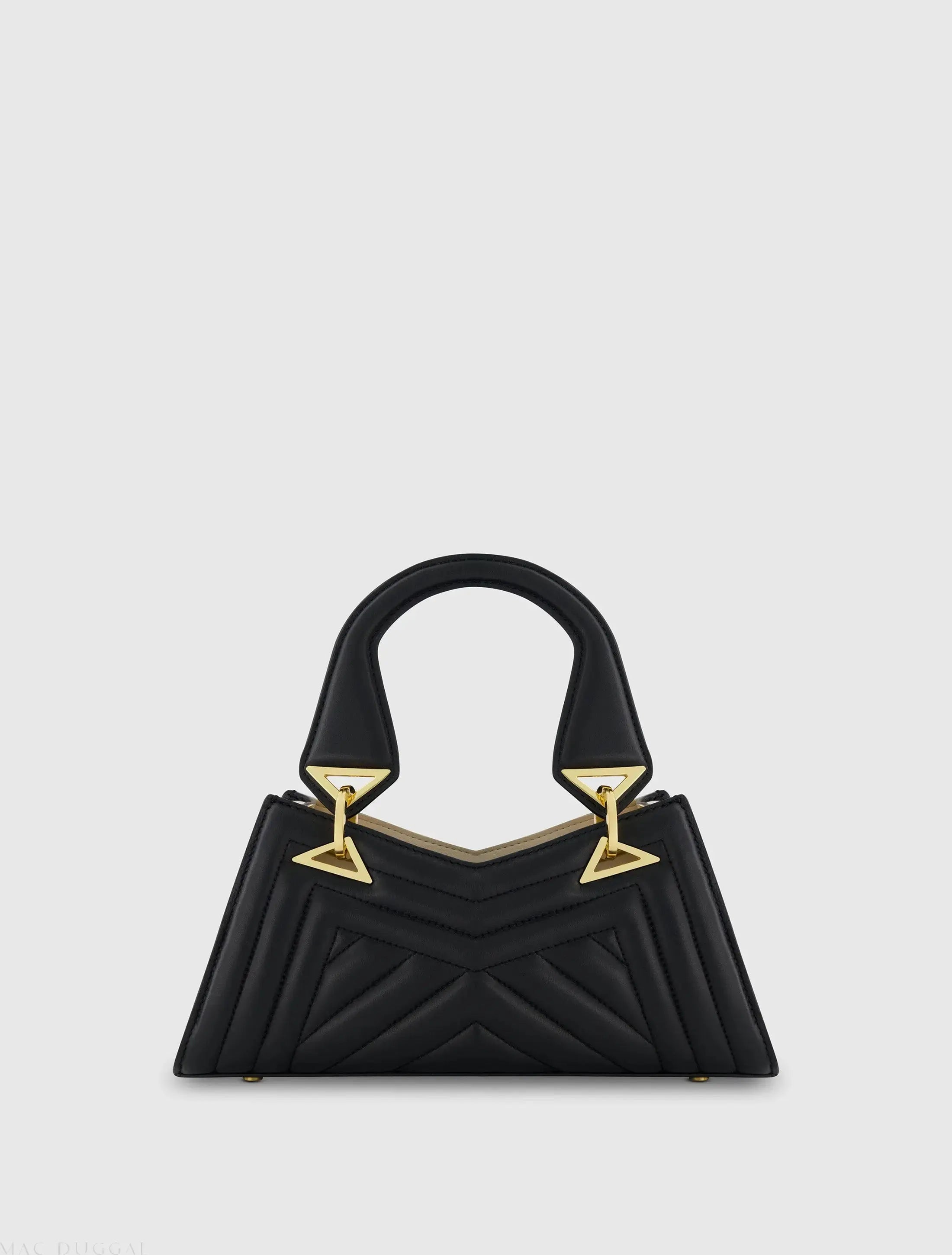 Angular Quilted Napa Leather Handbag - Mac Duggal