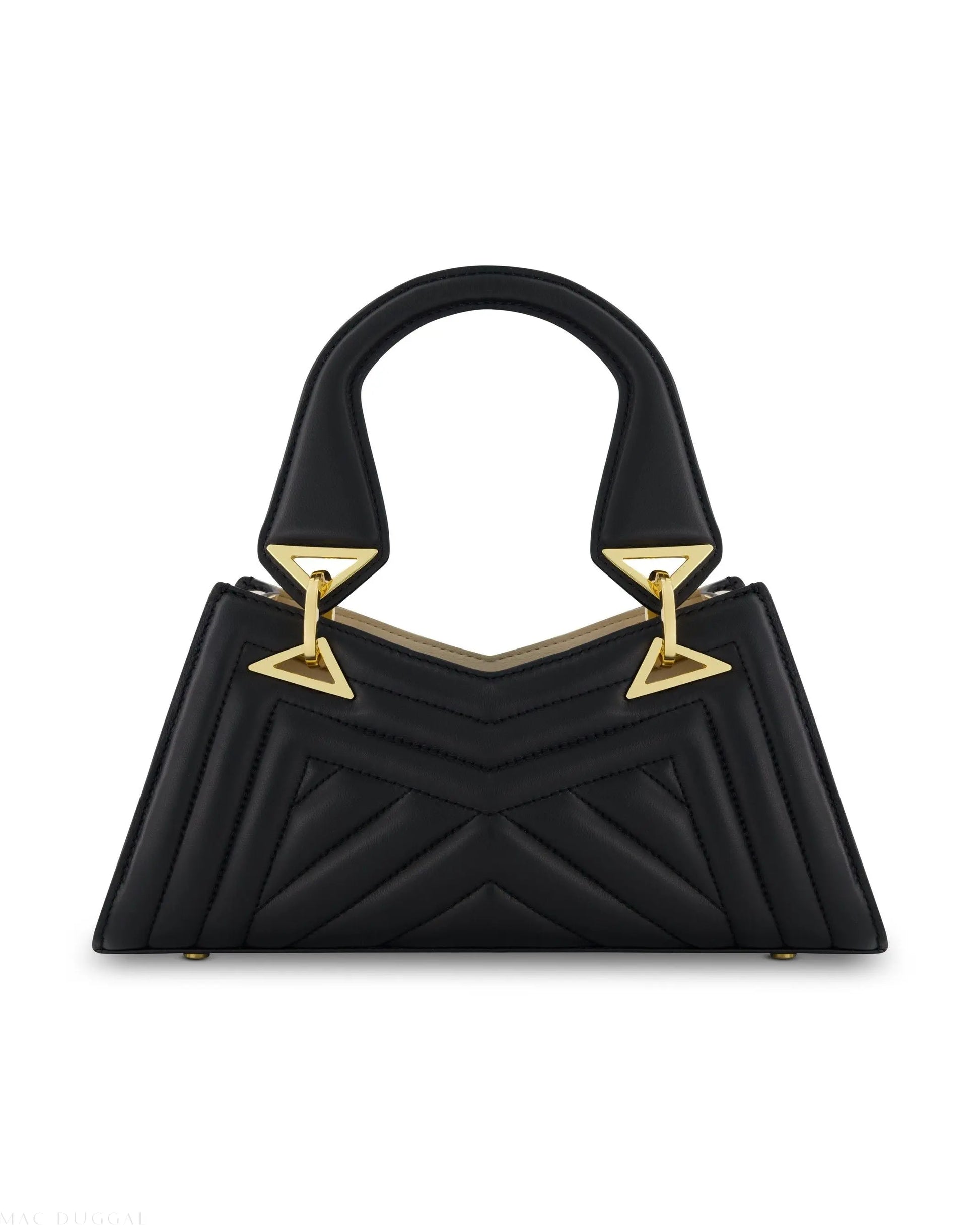 Angular Quilted Napa Leather Handbag - Mac Duggal
