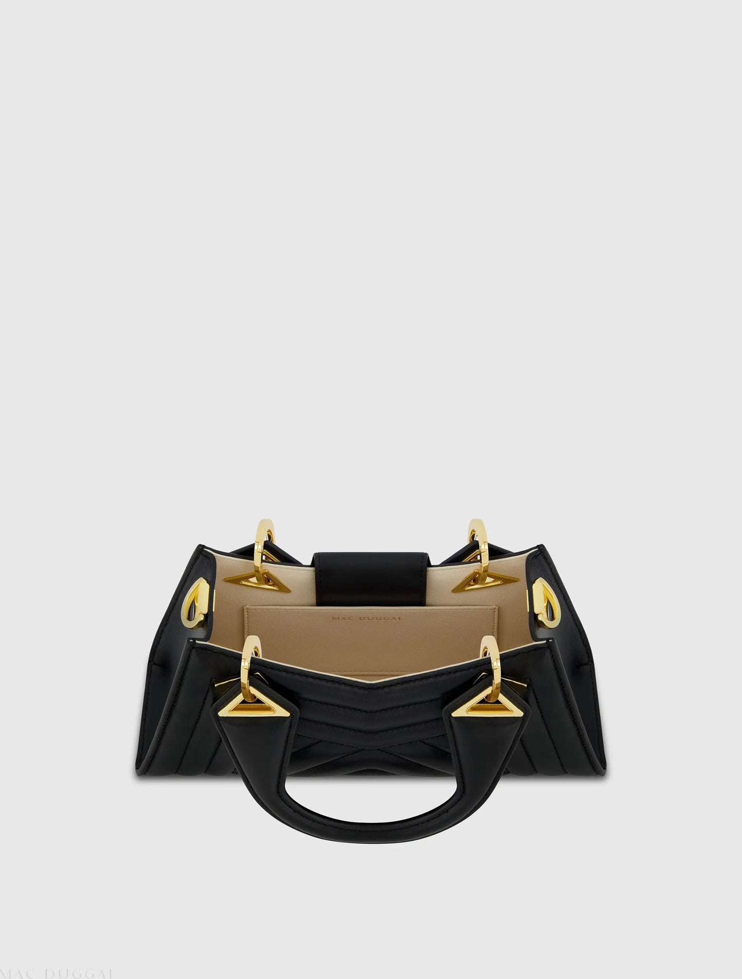 Angular Quilted Napa Leather Handbag - Mac Duggal