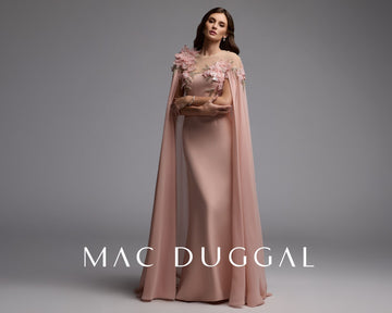 Sequined Asymmetrical Draped Trumpet Gown - Mac Duggal Sequined Asymmetrical Draped Trumpet Gown - Mac Duggal