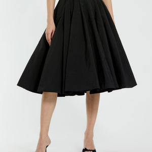 The Bubbly Faille High Waisted Midi Full Circle Skirt