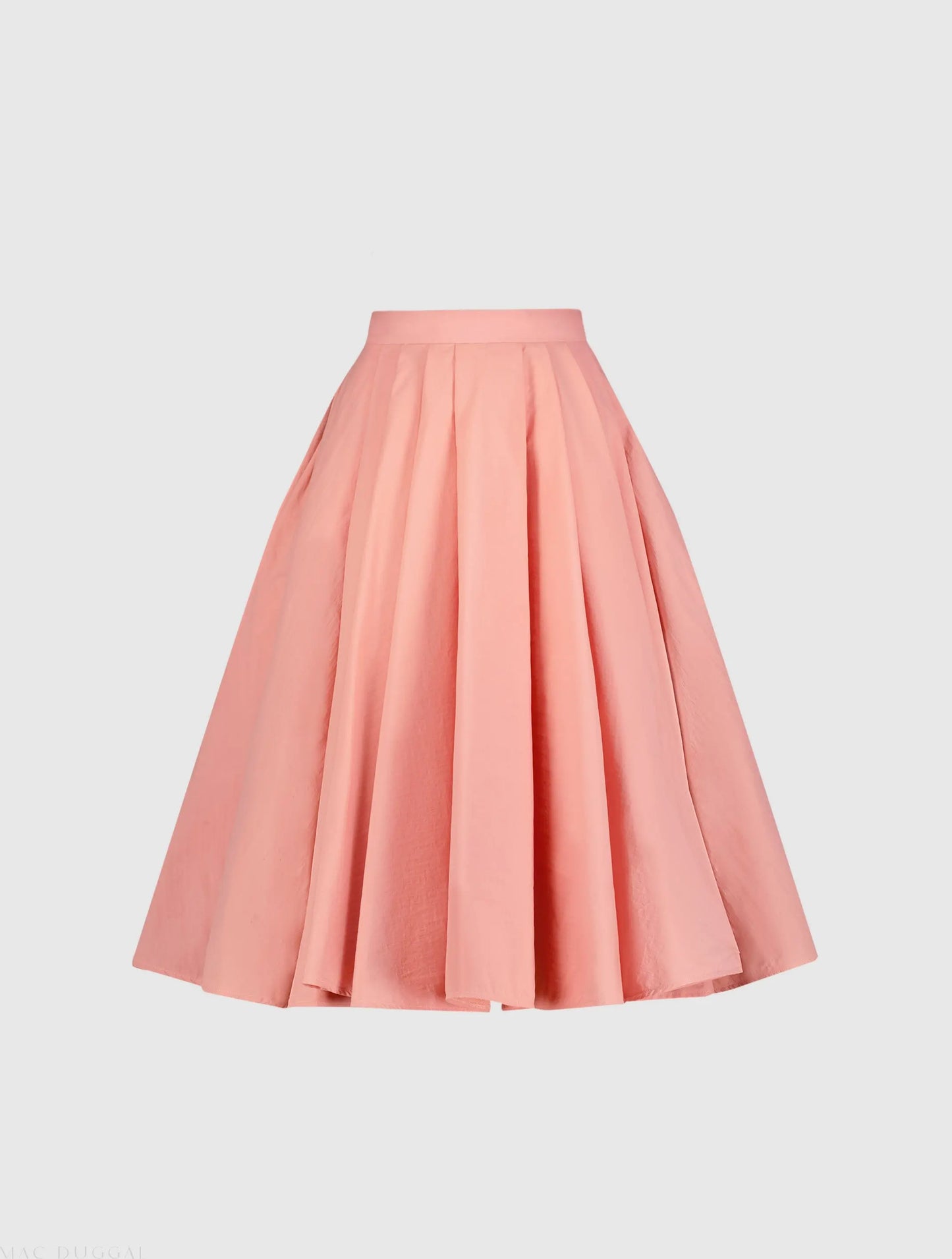 The Bubbly Pink Faille High Waisted Midi Full Circle Skirt - FINAL SALE - Mac Duggal