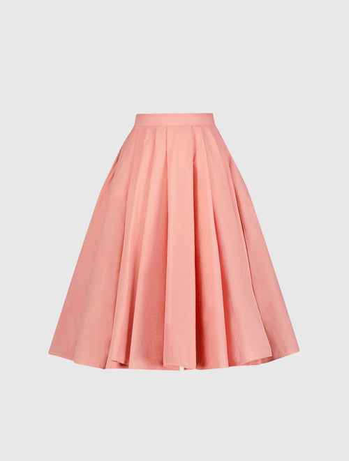 The Bubbly Faille High Waisted Midi Full Circle Skirt