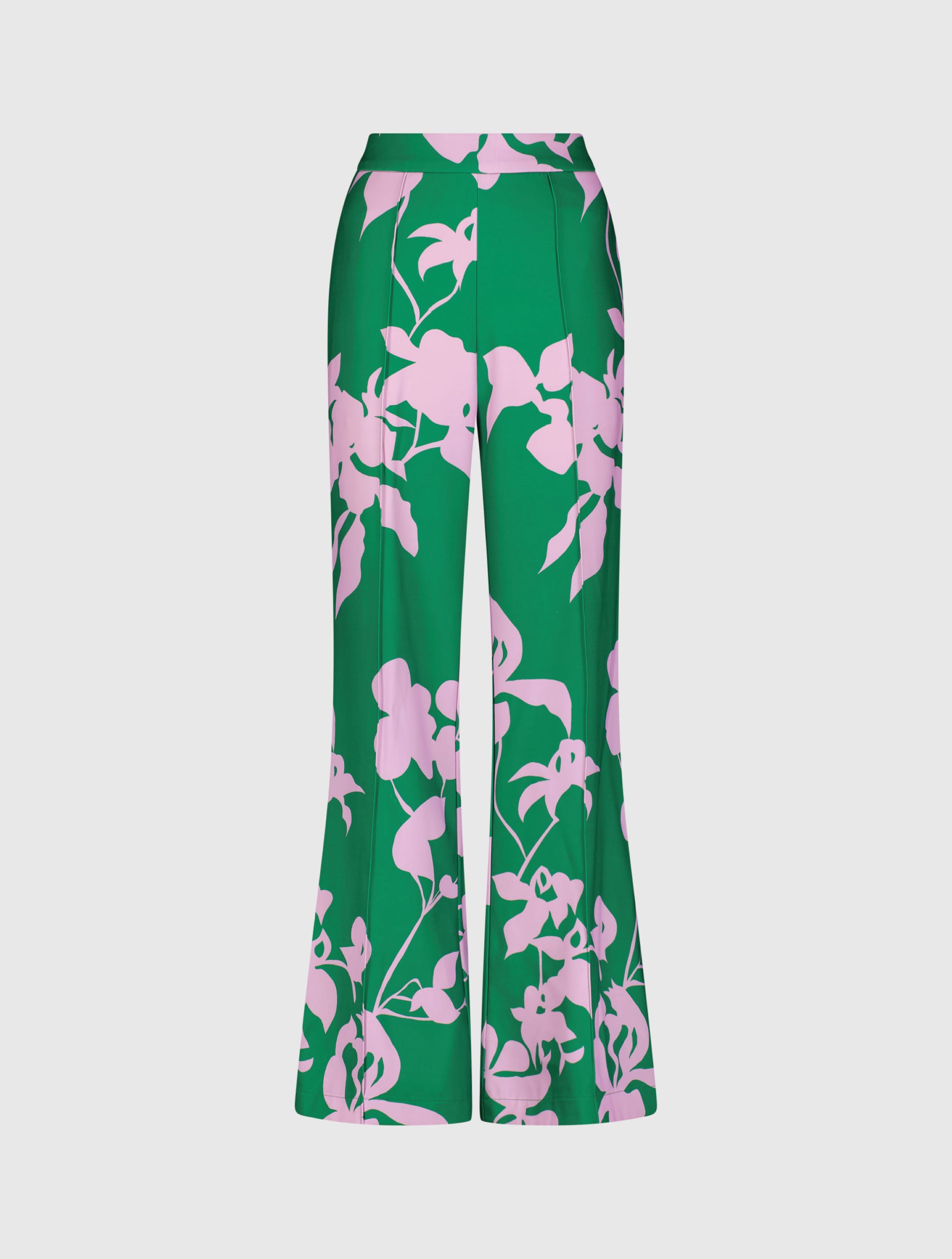 Printed High Waisted Wide Leg Trouser Pant