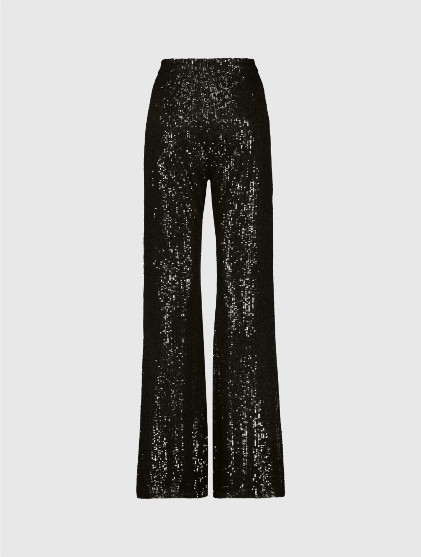Black Sequin Flare Evening Pants - FINAL SALE - Mac Duggal