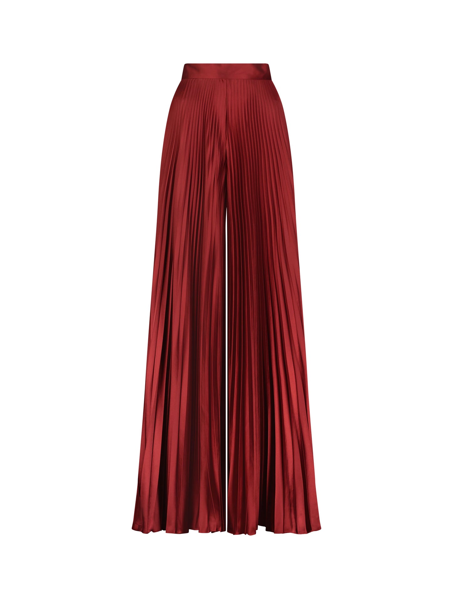 Pleated Charmeuse Wide Leg Pants - Mac Duggal