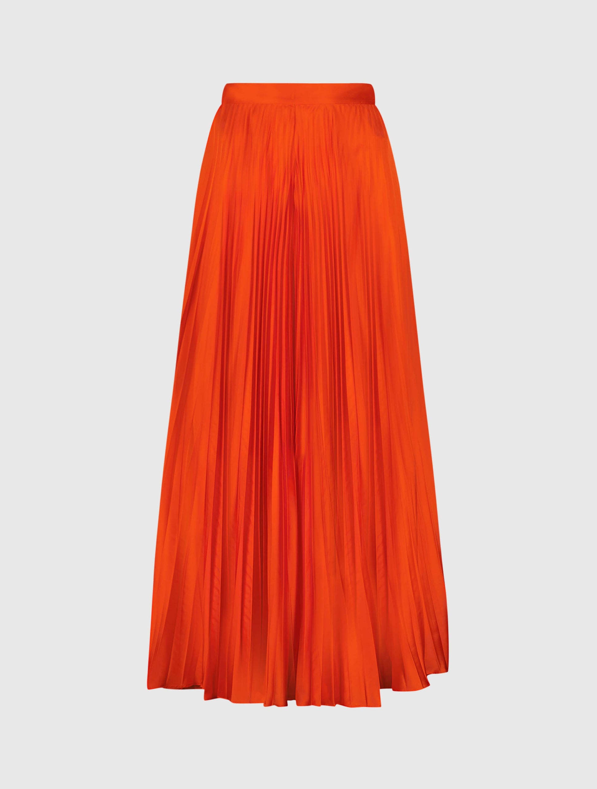 Pleated Charmeuse Wide Leg Trouser