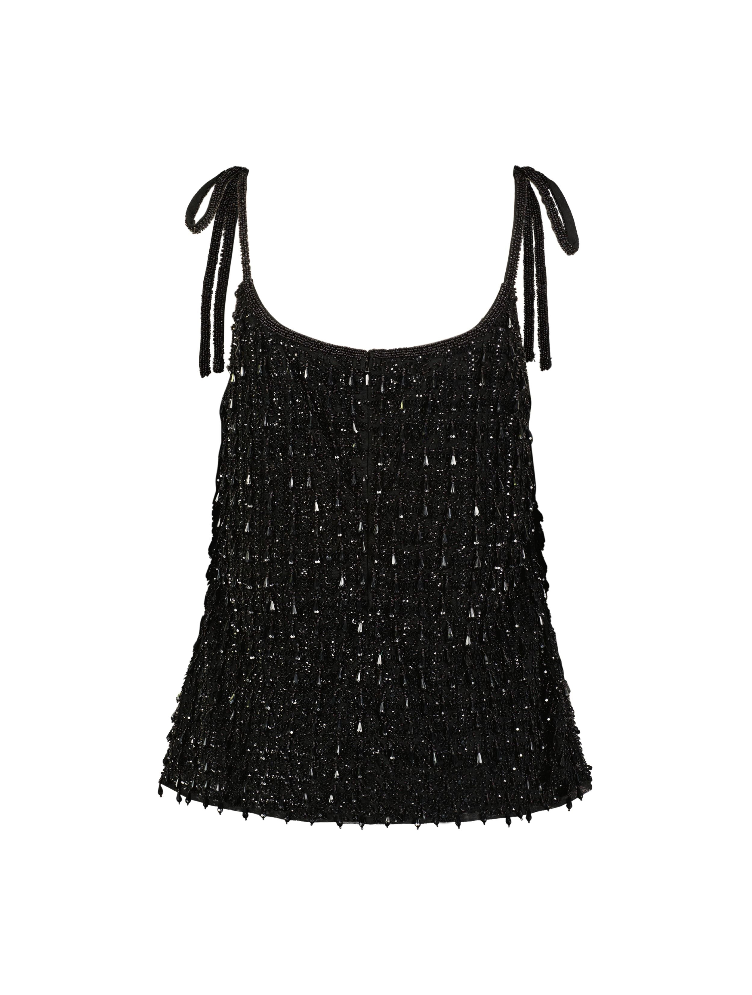 Rhinestone Bra Cami Party Top - Black – The Painted Cottage