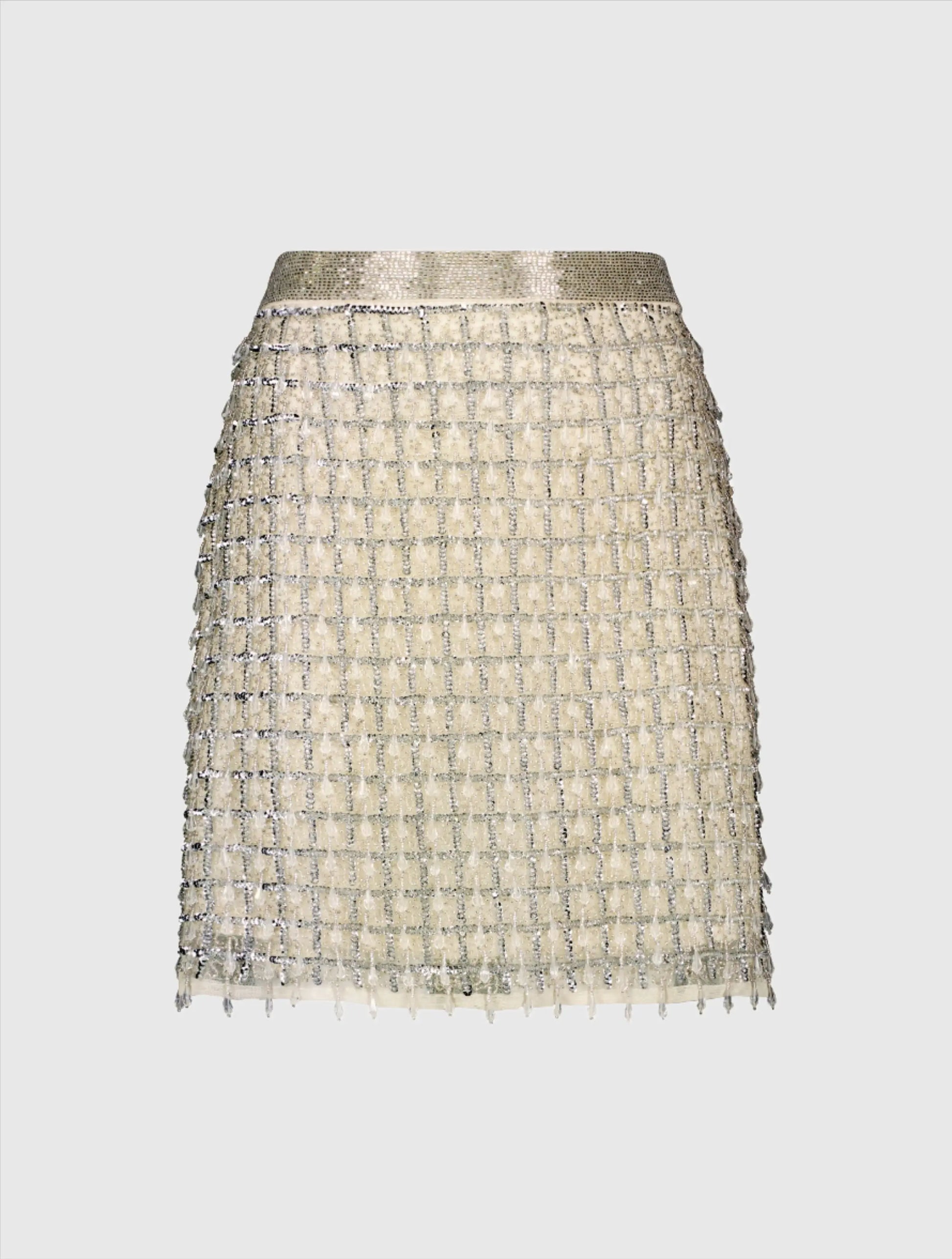 Hand Beaded Mini Skirt - FINAL SALE - Mac Duggal