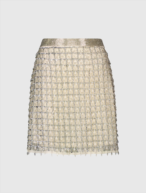 Hand Beaded Mini Skirt - FINAL SALE