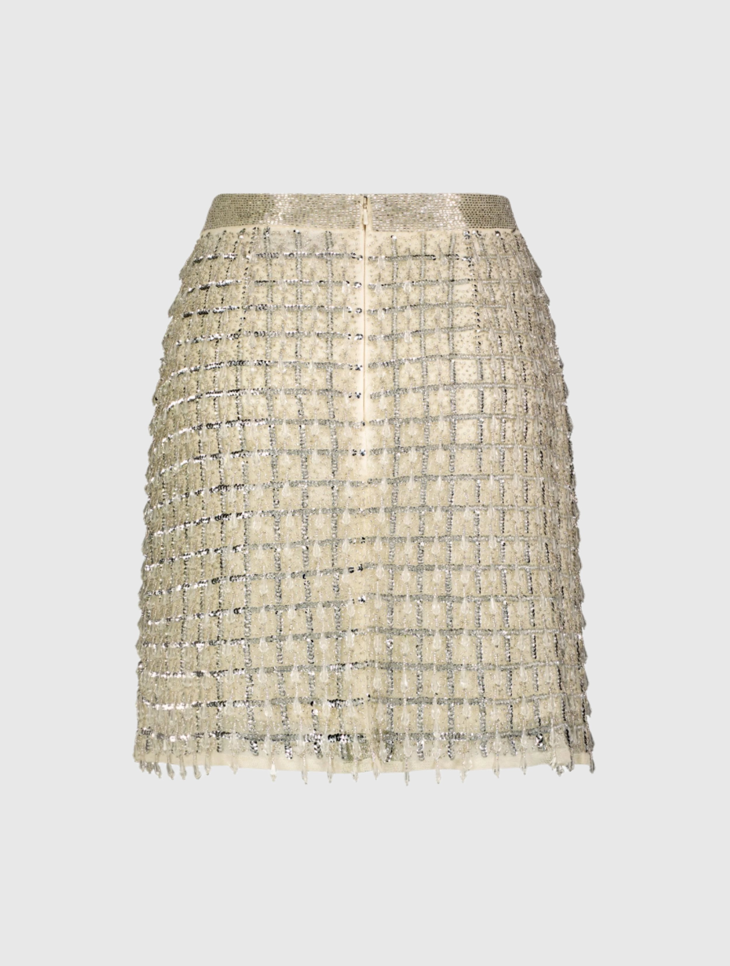 Hand Beaded Mini Skirt