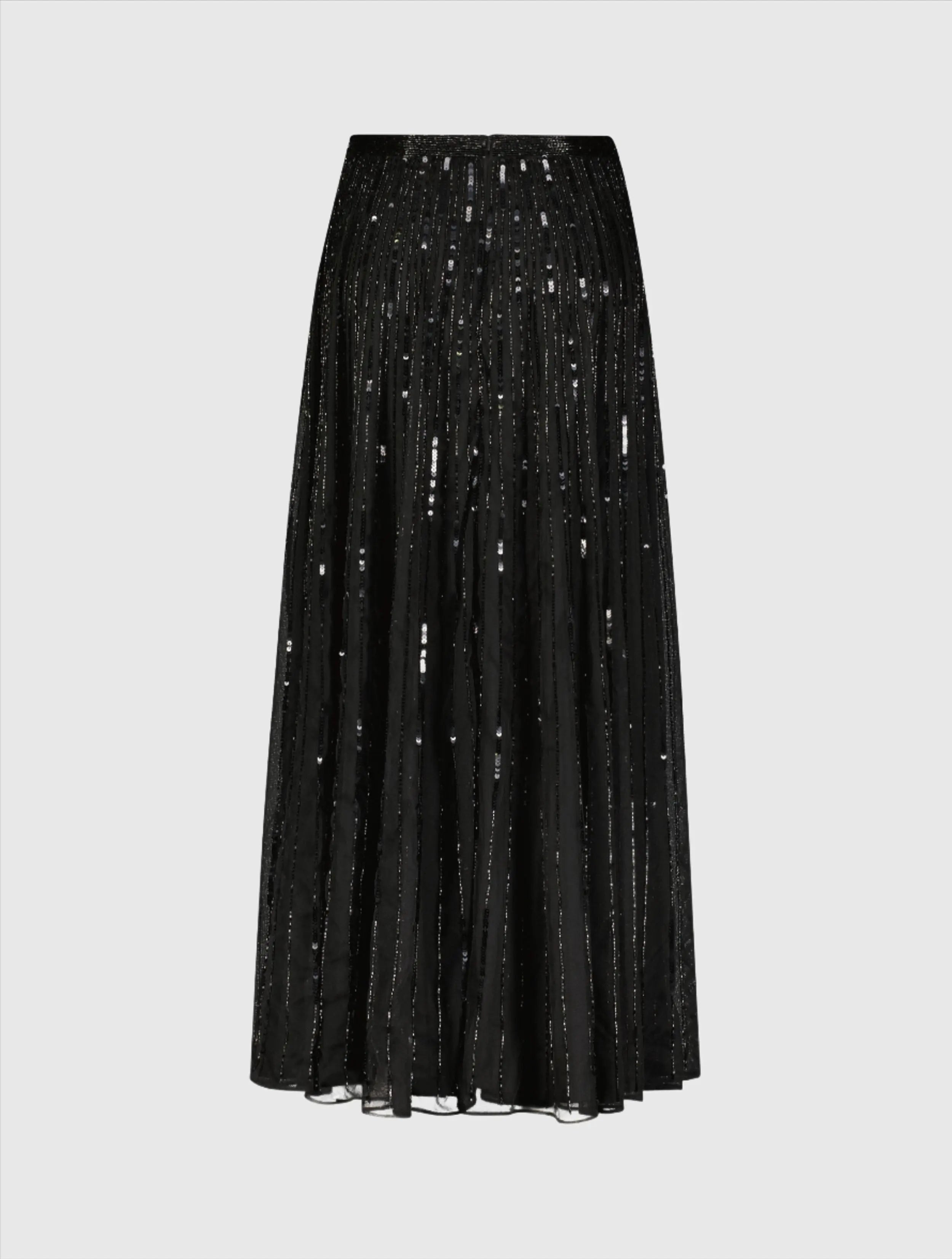 Long Sequin Embellished Chiffon Evening Skirt - FINAL SALE - Mac Duggal
