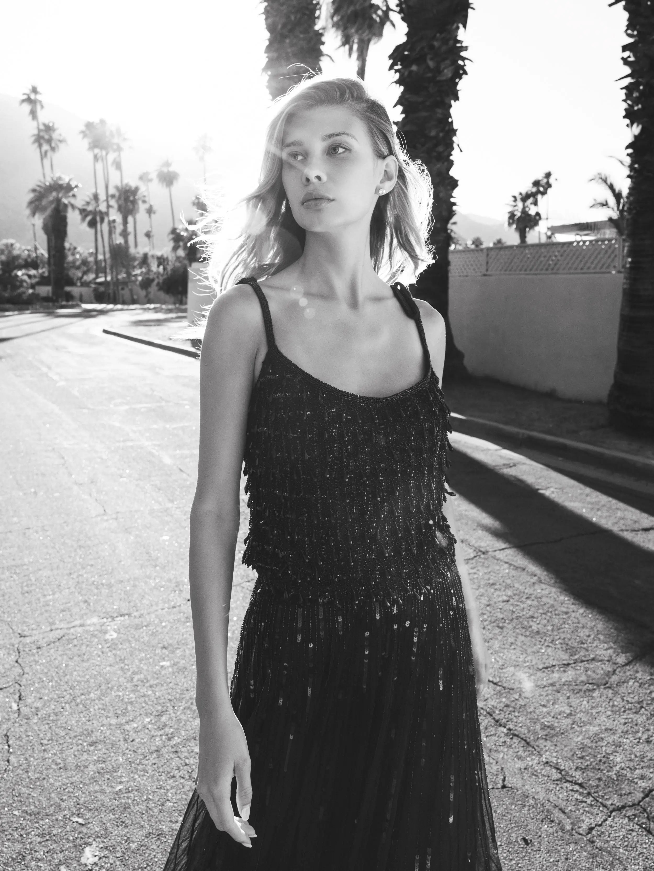 Long Sequin Embellished Chiffon Evening Skirt - FINAL SALE - Mac Duggal