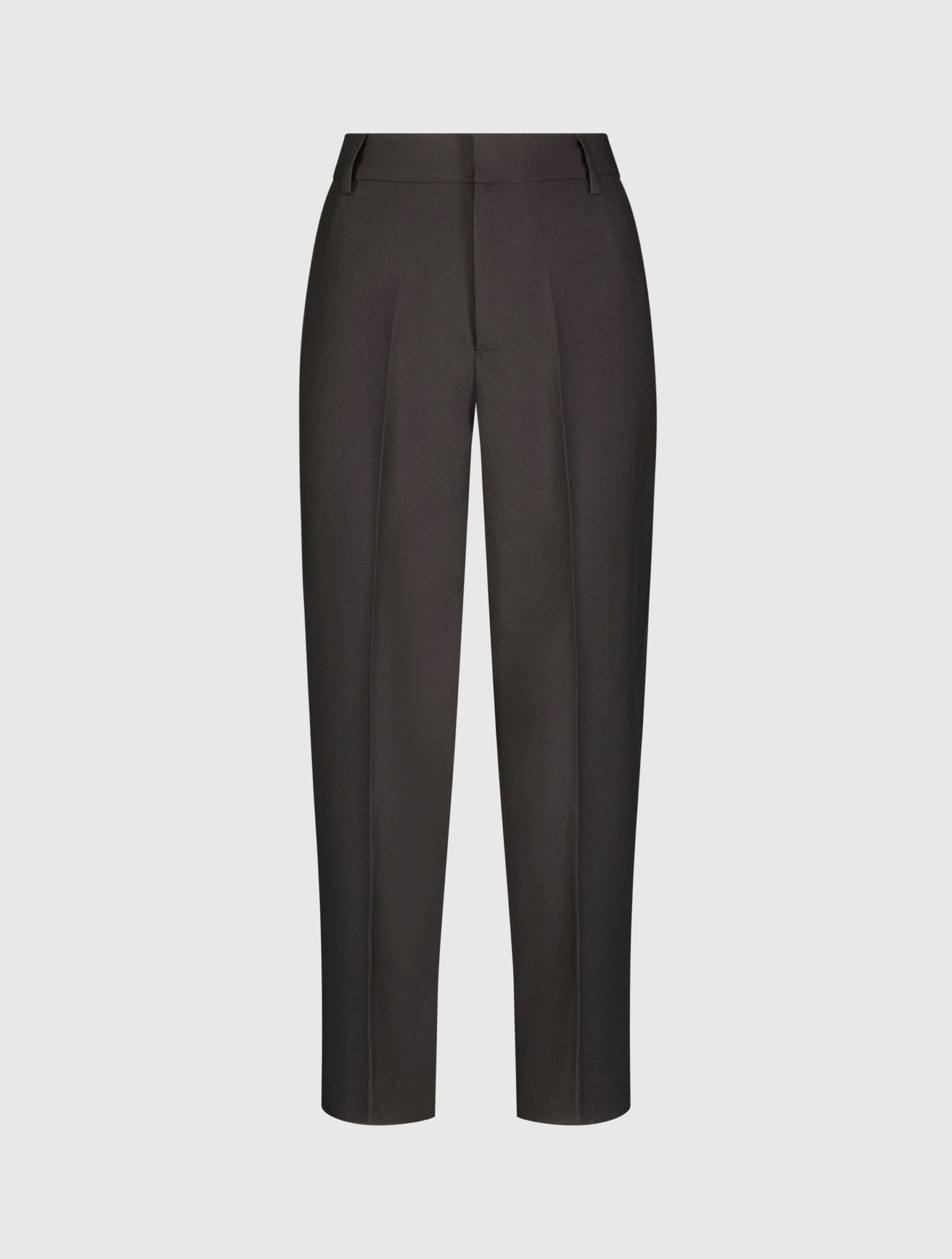 Black Classic Crepe Fitted Capri Trouser