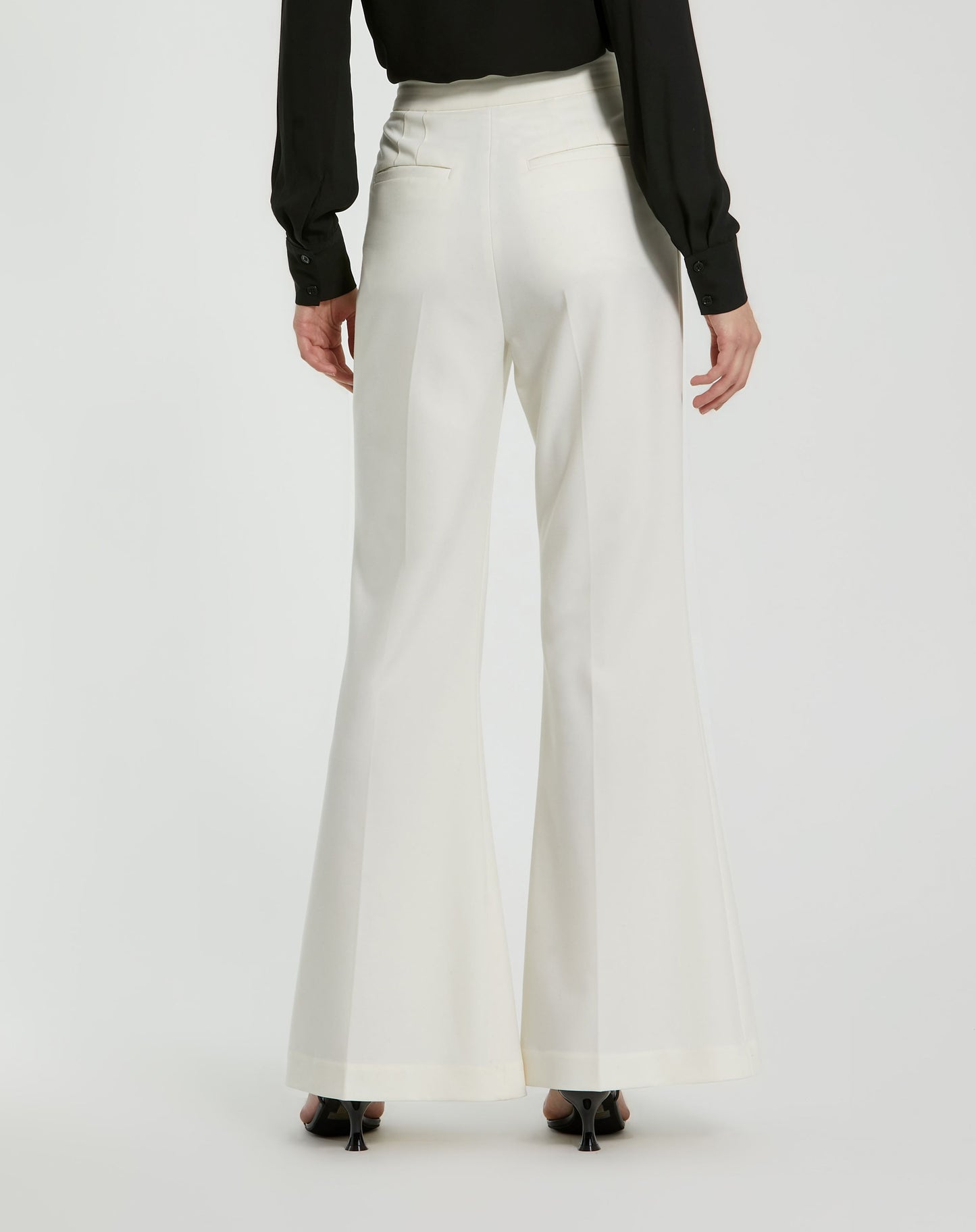 Ivory Classic Crepe Flared Trouser Pant