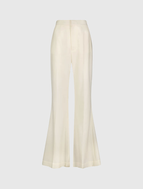 Ivory Classic Crepe Flared Trouser Pant