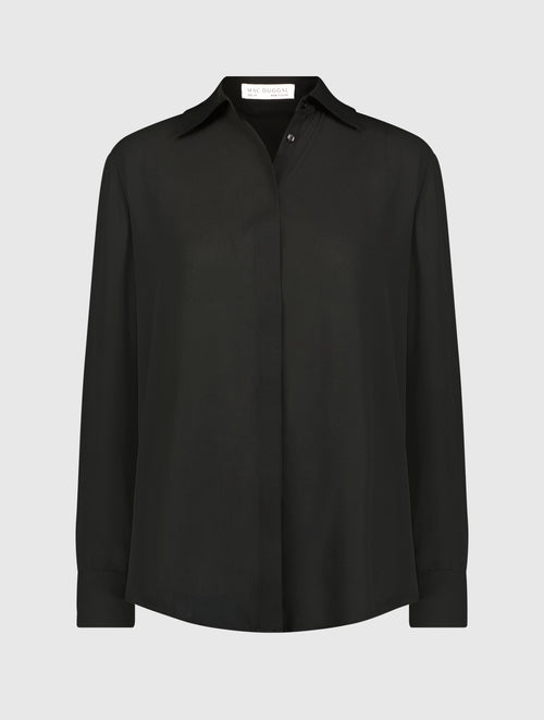 The Bentley Long Sleeve Button Up Georgette Blouse