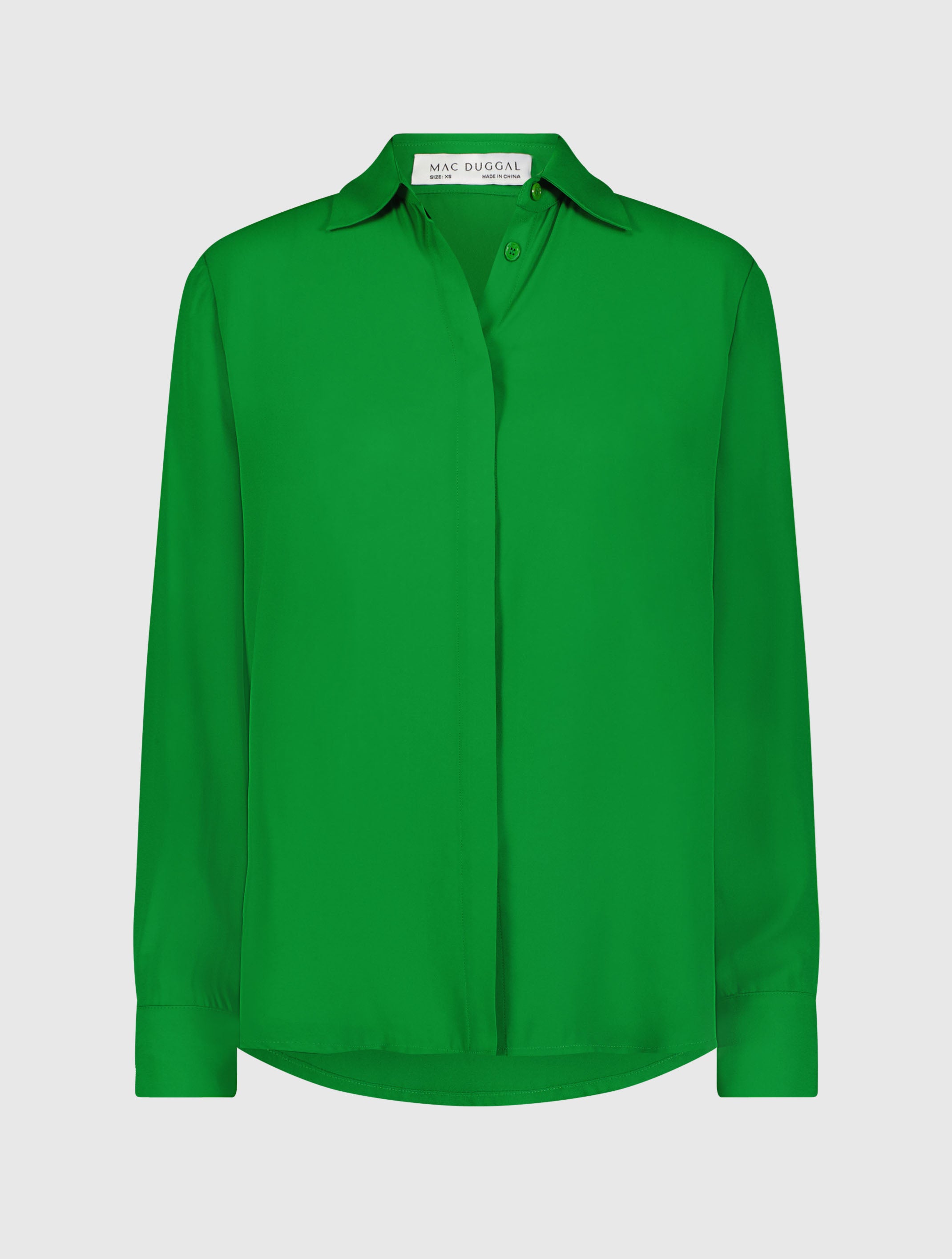 The Bentley Long Sleeve Button Up Georgette Blouse