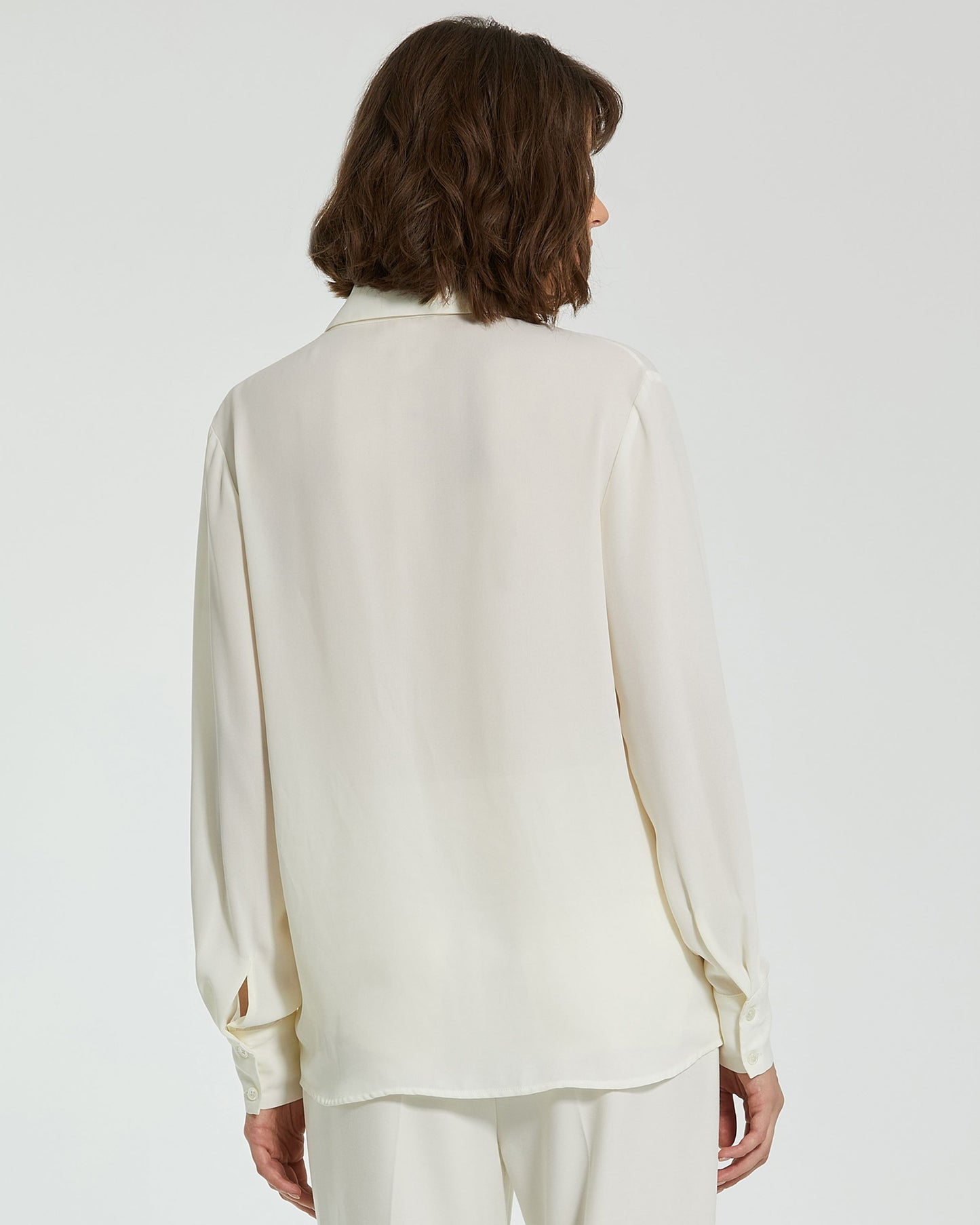 The Bentley Long Sleeve Button Up Georgette Blouse