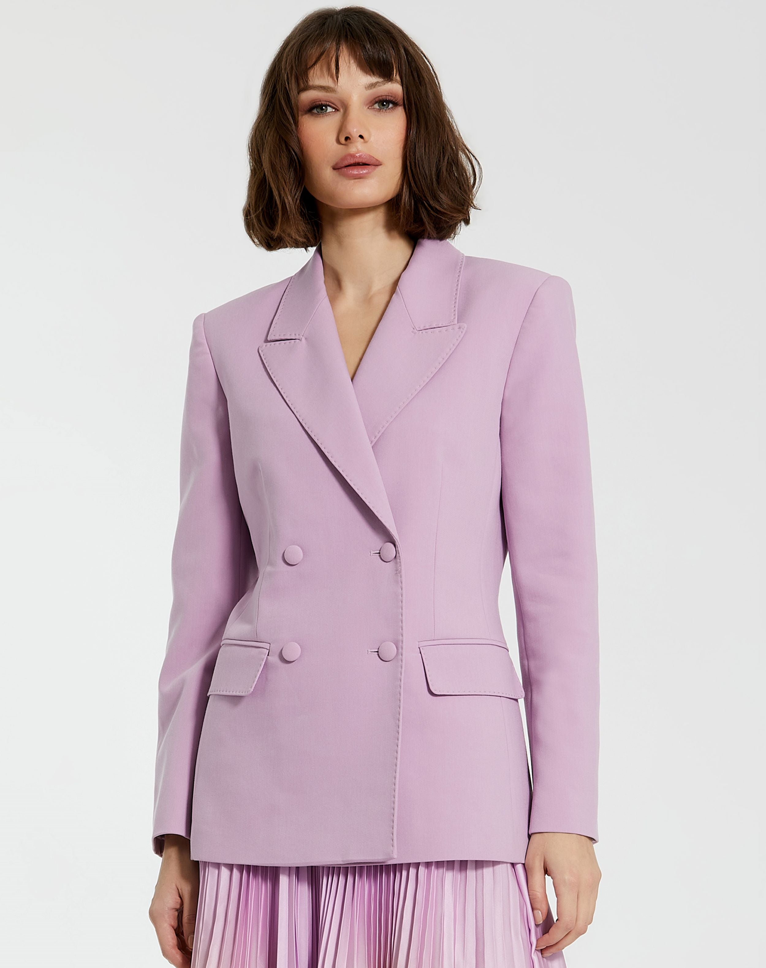Orchid Classic Crepe Double Breasted Blazer