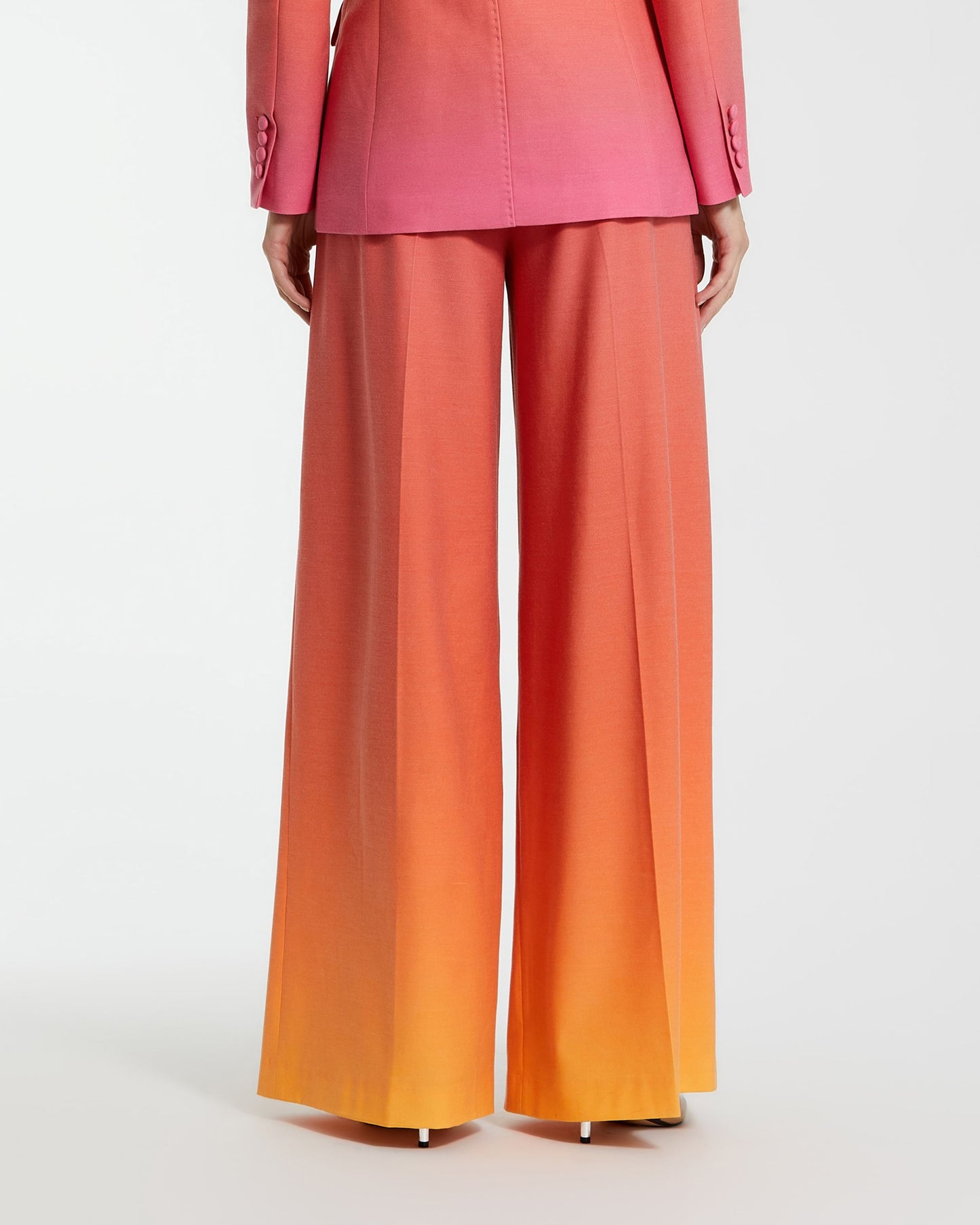 Ombre Crepe Wide Leg Trouser Pant