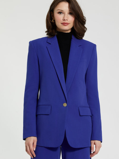 Veste blazer classique en crêpe sur mesure