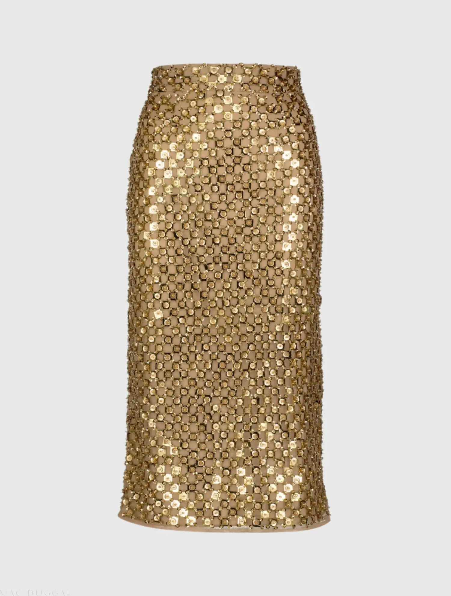 Georgette Embellished Fitted Midi Pencil Skirt - Mac Duggal