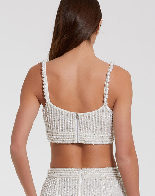 Pearl Beaded Bra Top