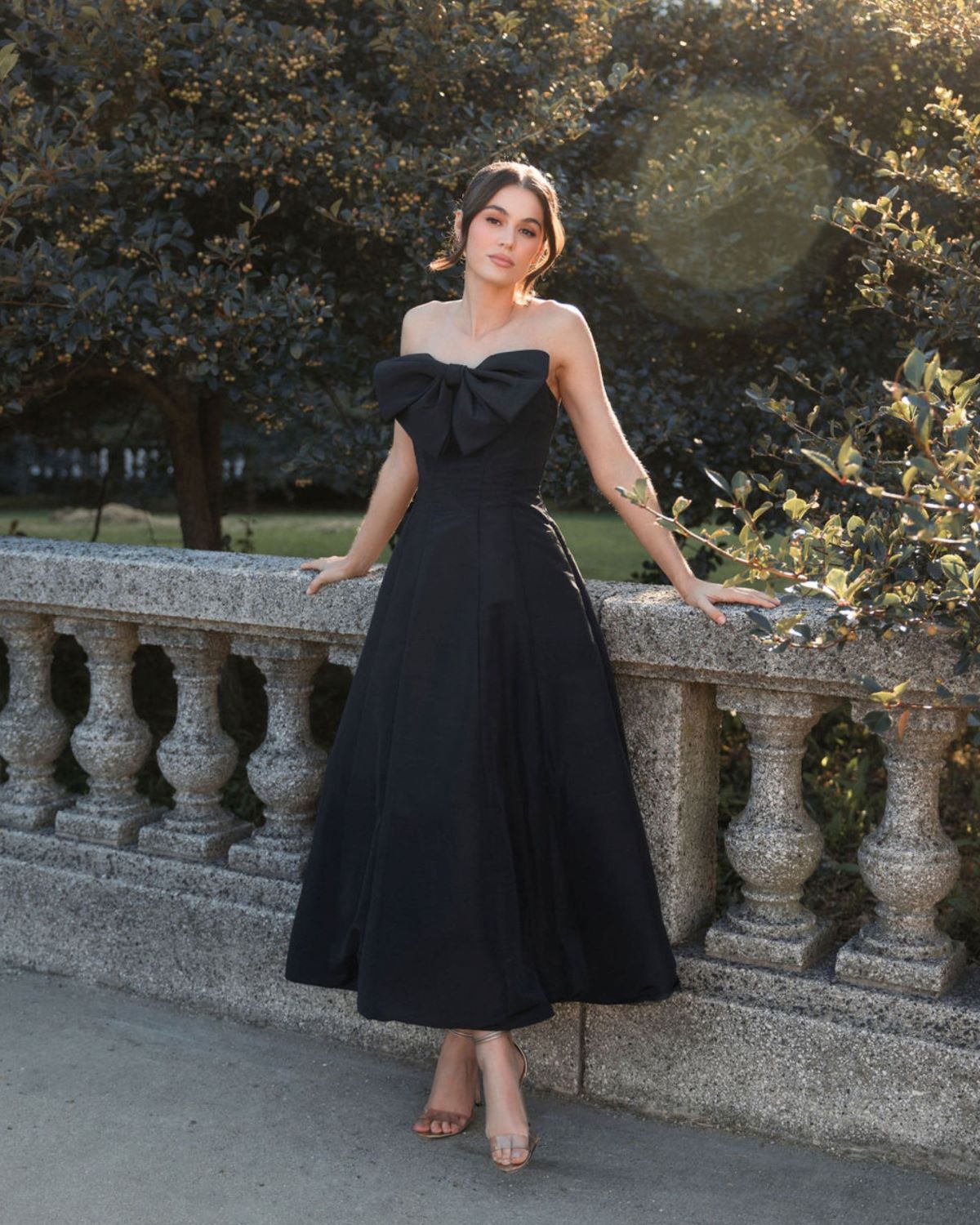 Strapless Ballgown with Bow Detail Dress – Mac Duggal