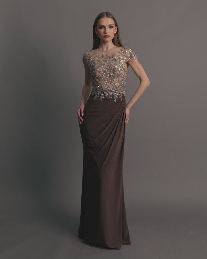 Clarisse - M6234 Applique Embellished Evening Gown