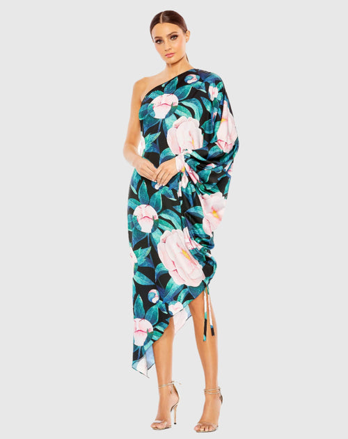 Floral One Shoulder Dress