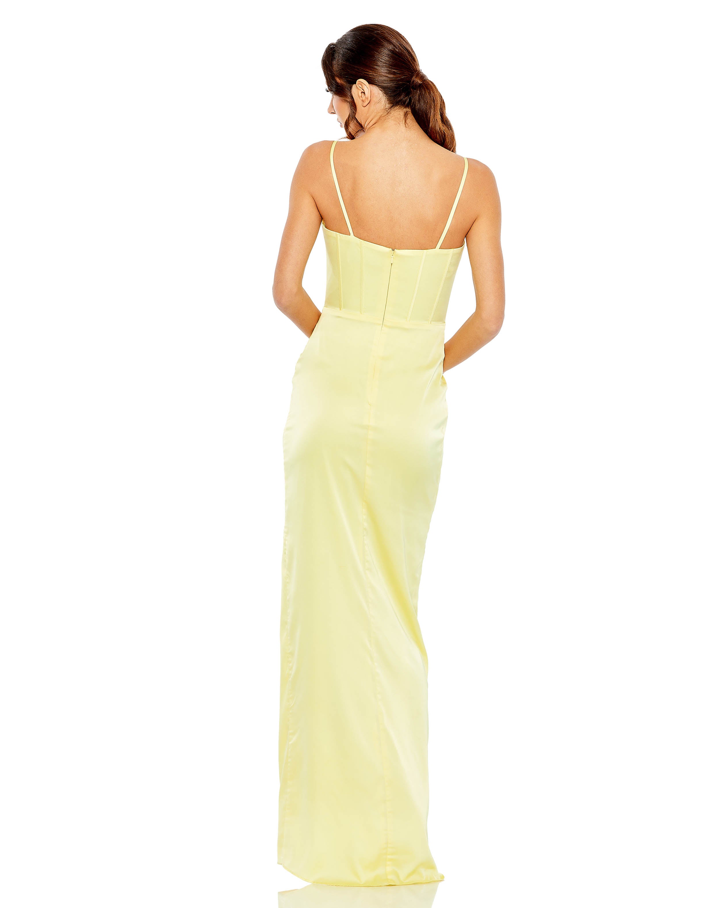 Bustier Side Ruched Bodycon Gown