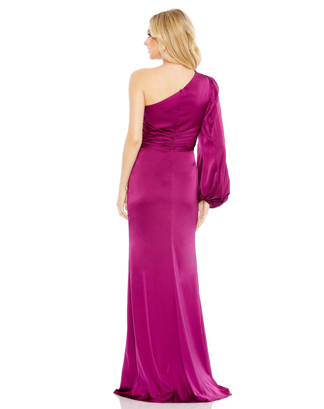 Asymmetrical One Shoulder Single Long Sleeve Gown – Mac Duggal