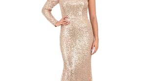 Sequined One Shoulder Trumpet Gown - FINAL SALE