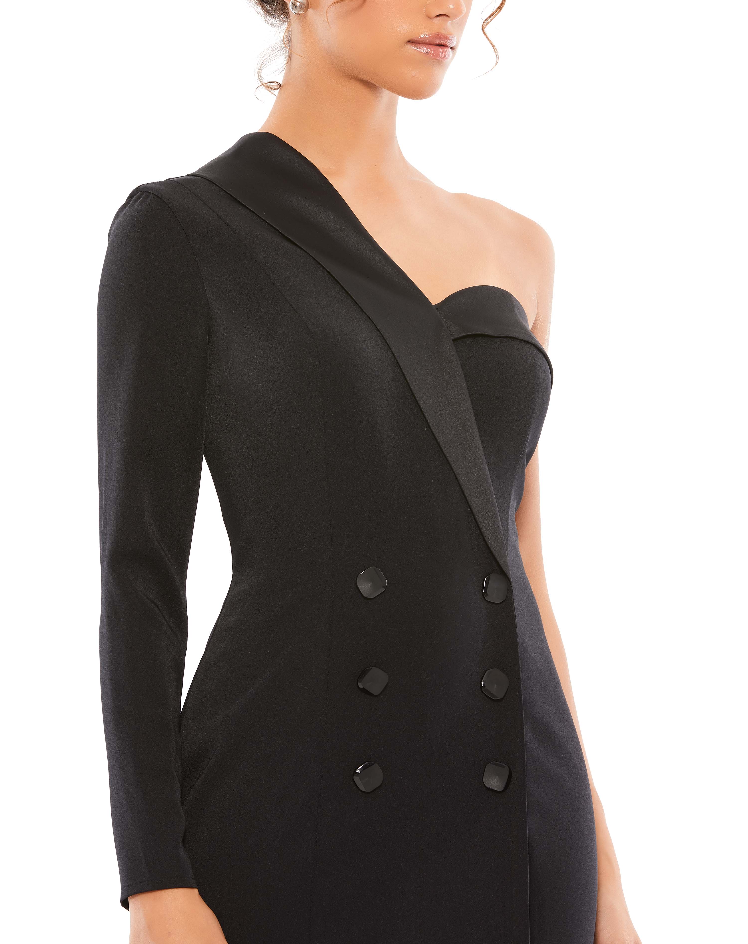 One Sleeve Tuxedo Dress - FINAL SALE