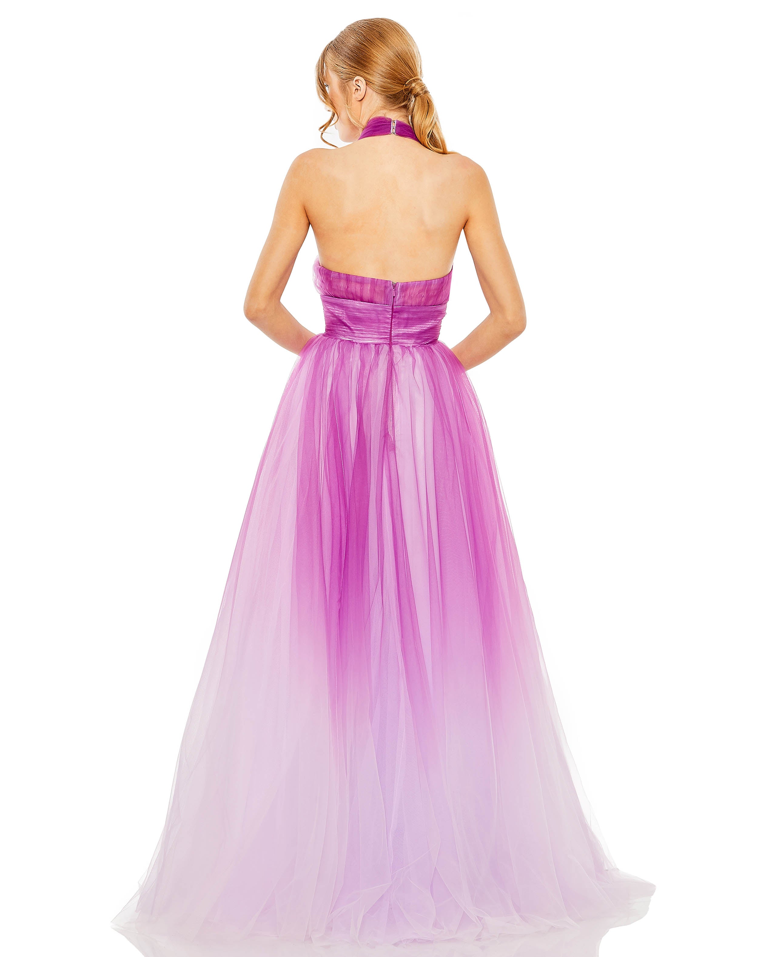 Cross Front Ombre Gown