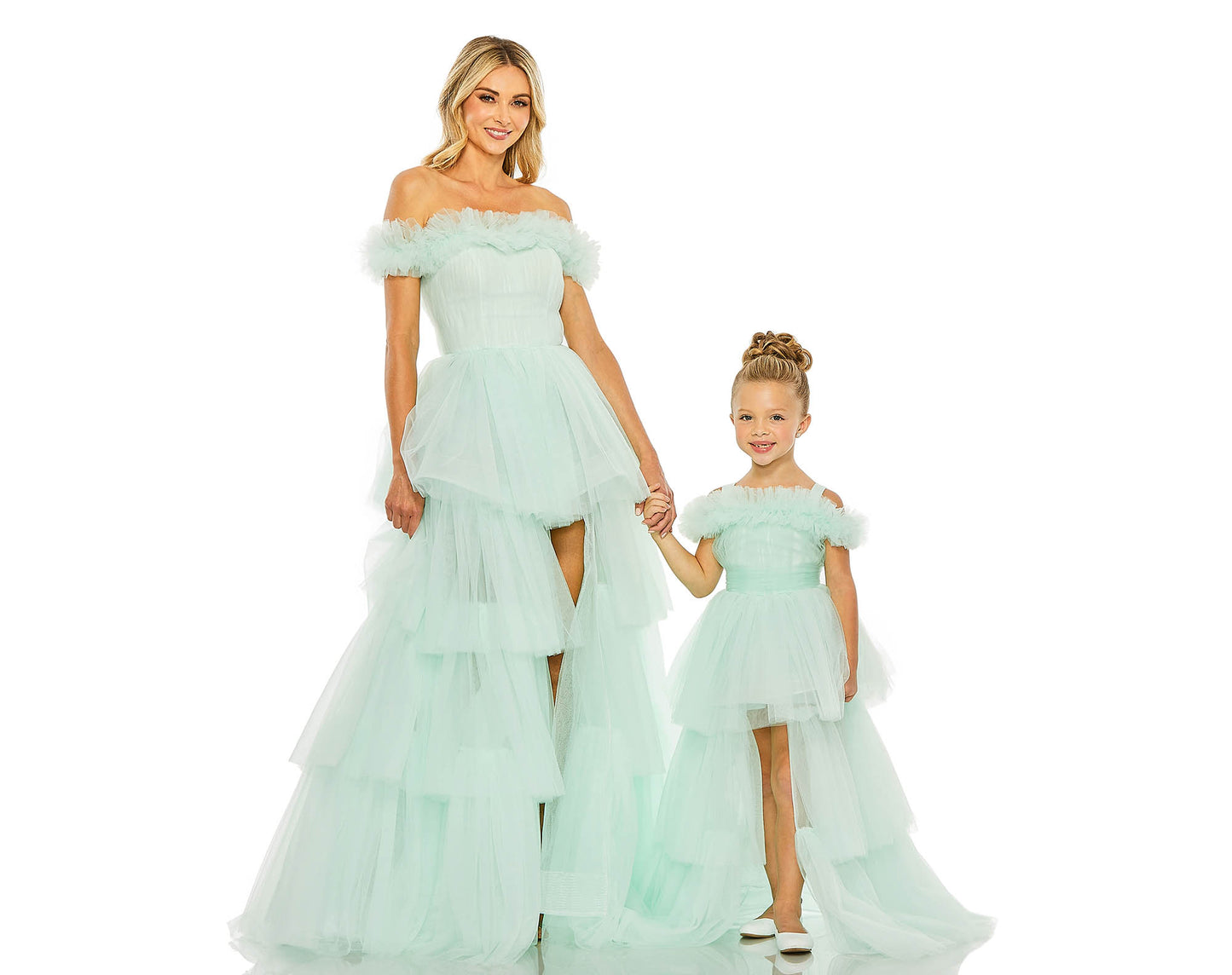 Vestito in tulle a spalle scoperte per bambine 